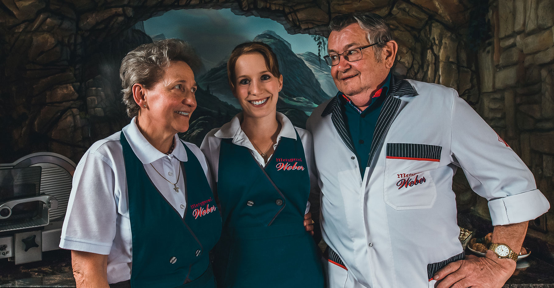 Paula Weber, Tochter Andrea Jais und Senior-Chef Josef Weber